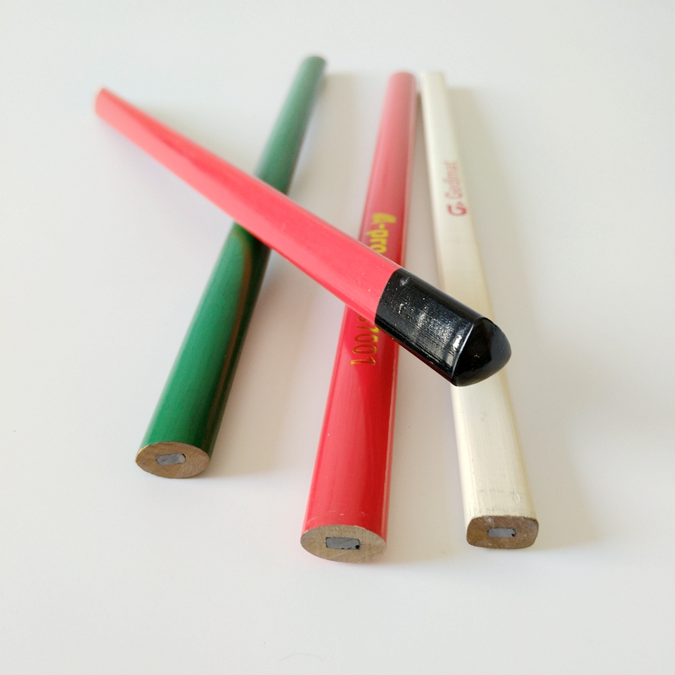 German quality triangular shape wooden Carpenter pencil 