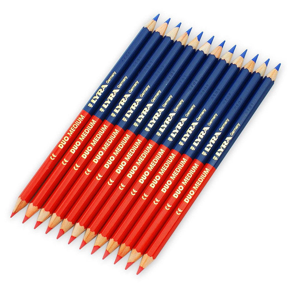 Red blue double side colored pencils
